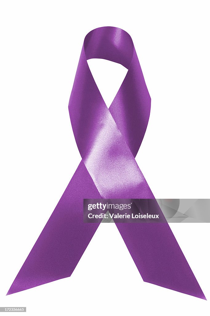 Purple awarenes ribbon