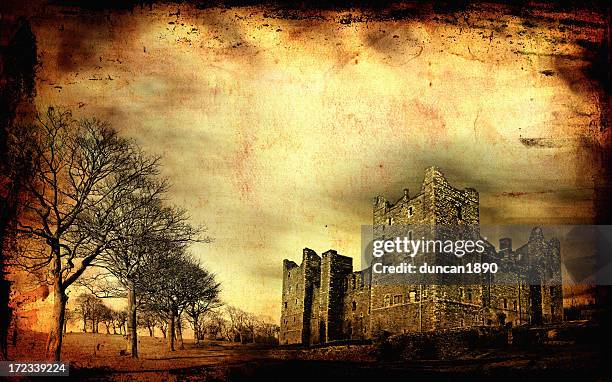 haunted castle xxl - medieval castle stock illustrations