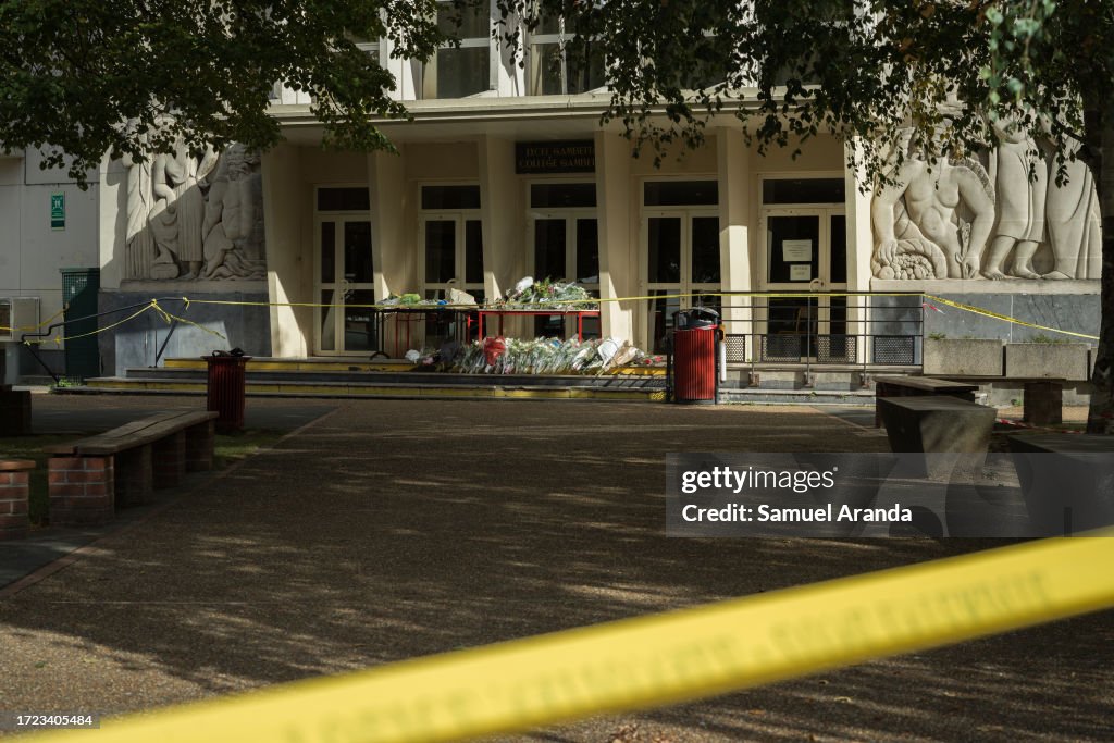Vigil Held For French Teacher Killed In Arras