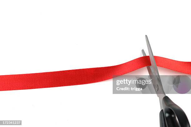 cutting the red tape - slash 2007 stock pictures, royalty-free photos & images