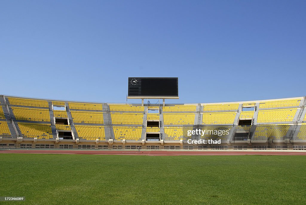 Scoreboard in Empty Stadium