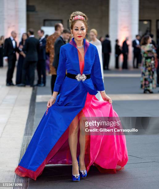 Composer and instrumentalist Lucia Hwong Gordon is seen arriving to the New York City Ballet's 2023 Fall Gala celebrating the 75th New York City...