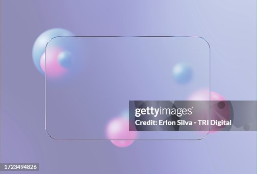 Empty glass user interface with copy space with looping elements in the background Empty glass user interface with copy space with looping elements in the background