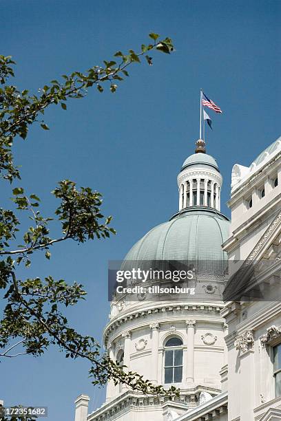 indiana state capitol building - indiana state capitol building stock pictures, royalty-free photos & images