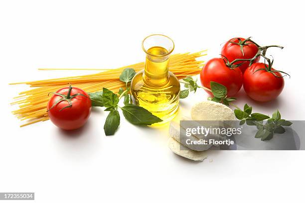 italian ingredients: spaghetti napolitana - mediterranean diet bildbanksfoton och bilder