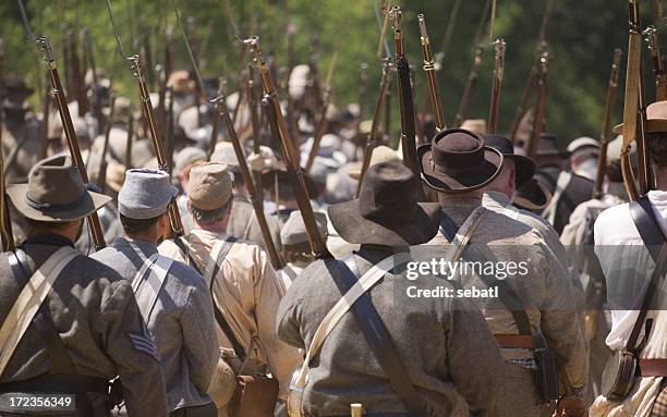 soldados da guerra civil - marcha atrás imagens e fotografias de stock