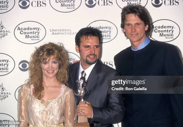 Singer/Actress Crystal Bernard, singer Mark Wills and singer Billy Dean attend the 34th Annual Academy of Country Music Awards on May 5, 1999 at...