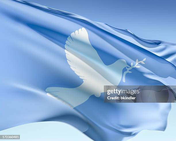 peace flagge - symbols of peace stock-fotos und bilder