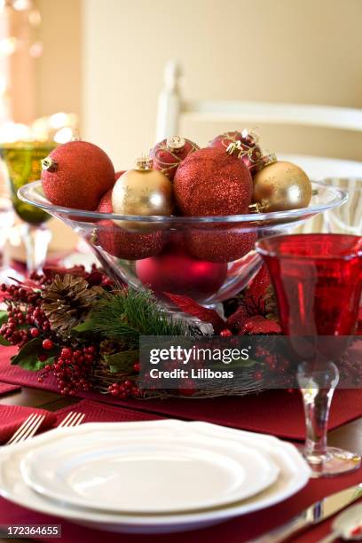 holiday table (xl) - centre piece stock pictures, royalty-free photos & images