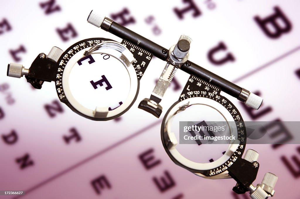 Eye test board and eye sight glasses