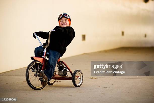 tricycle rider - tricycle stock pictures, royalty-free photos & images