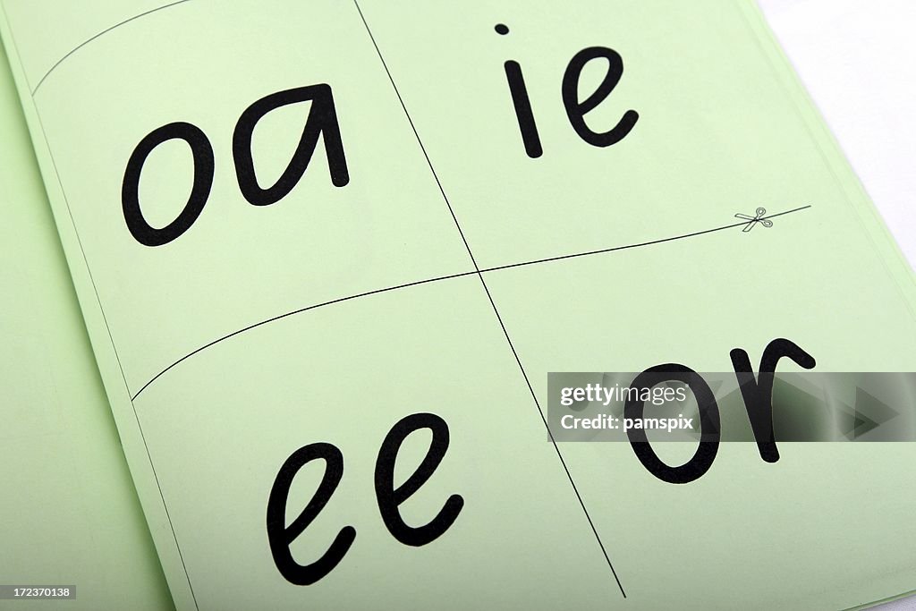 Literacy Education Concept Book for spelling