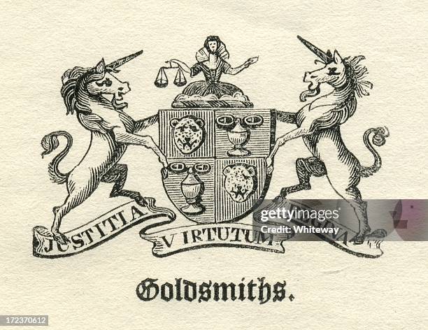 ilustraciones, imágenes clip art, dibujos animados e iconos de stock de worshipful armorial goldsmiths college de la empresa de - london england