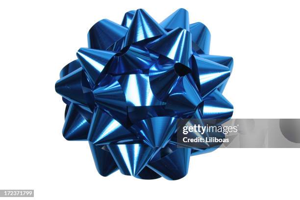 christmas bow (clipping path) - bow stockfoto's en -beelden