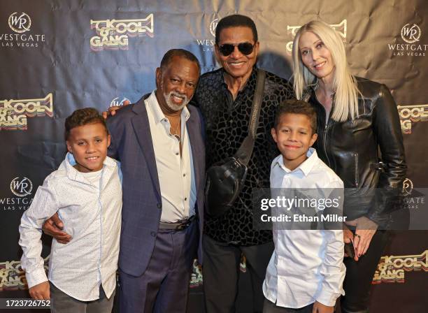 River Jackson, Robert "Kool" Bell of Kool & the Gang, Jackie Jackson, Jaden Jackson and Emily Jackson attend the VIP opening night of Kool & the...