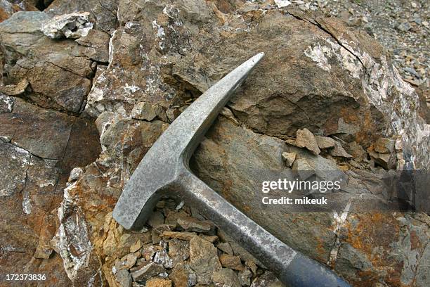 rock hammer - geology tools stock pictures, royalty-free photos & images