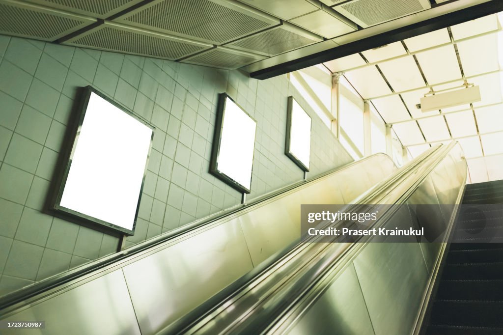 Billboard at subway station.