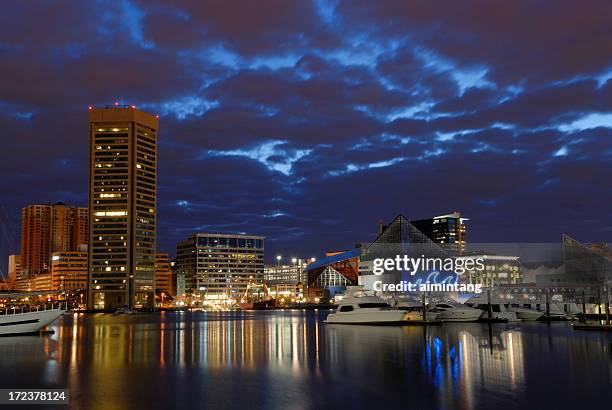 harbor night - inner harbor baltimore stock pictures, royalty-free photos & images