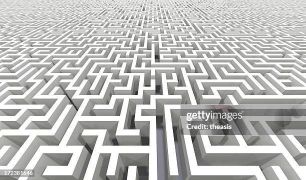 endless labyrinth - labyrinthe stock pictures, royalty-free photos & images