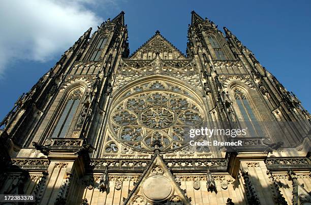 st. vitus cathedral - prague st vitus stock pictures, royalty-free photos & images