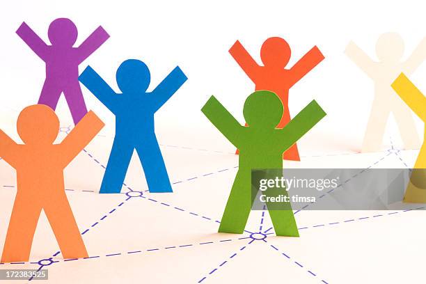 gemeinsam arbeiten - organigramm stock-fotos und bilder