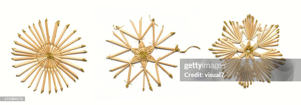 Stroh-Sternen Isoliert