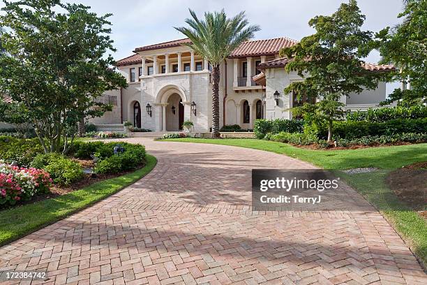 estate living - paving stone stock pictures, royalty-free photos & images