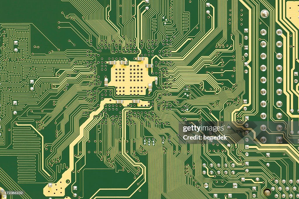 Circuit Board , Green and Gold