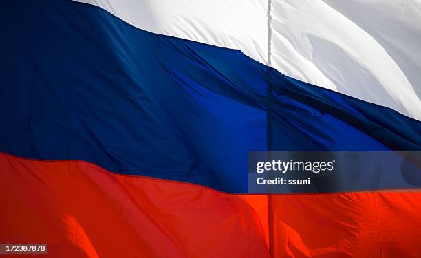 glorious russian flag - russia flag stock pictures, royalty-free photos & images