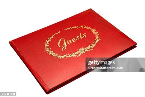 guest book isolated - guest book stock pictures, royalty-free photos & images