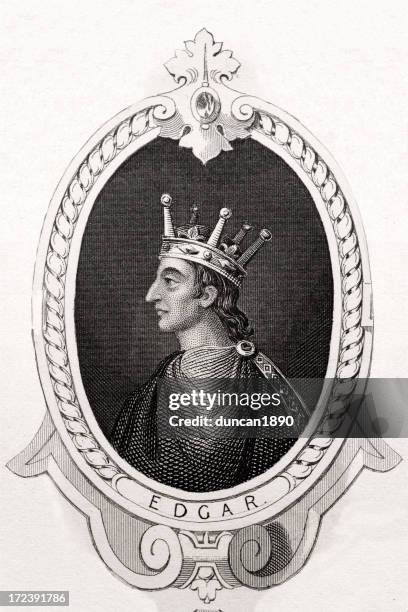 king edgar - king stock illustrations