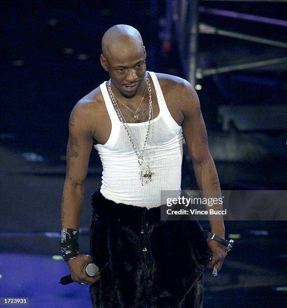 Singer Bobby Brown performs on stage during the 30th Annual American Music Awards at the Shrine Auditorium on January 13, 2003 in Los Angeles,...