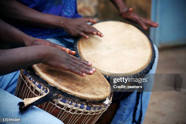 jembe players - drum stock pictures, royalty-free photos & images