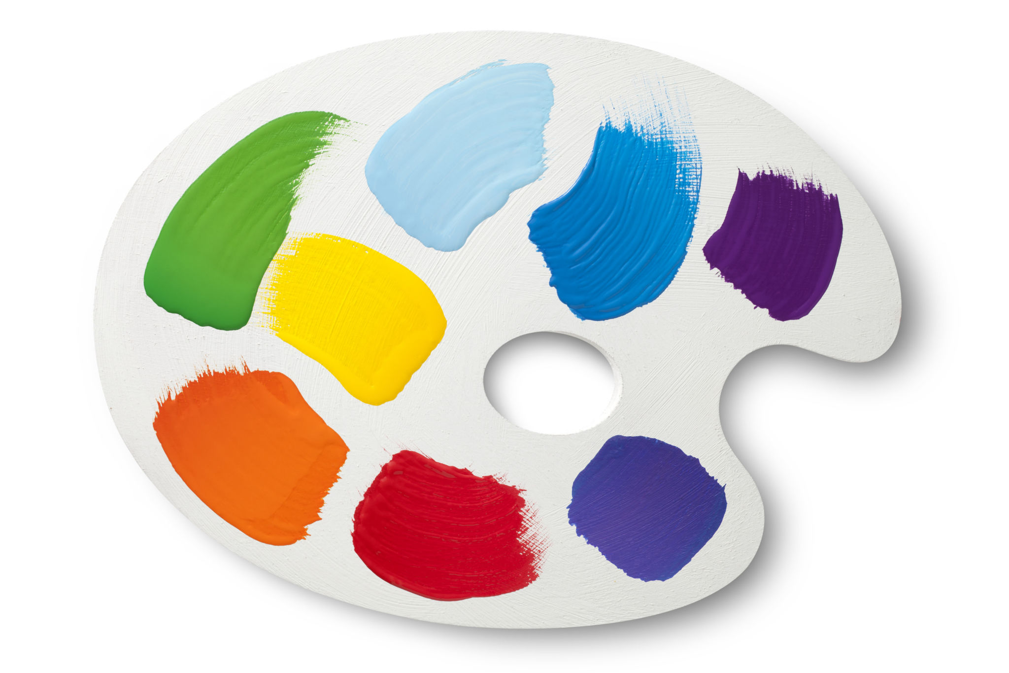 white paint palette