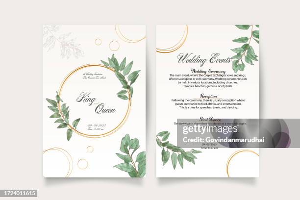 luxury wedding invitation card background with golden line art flower and botanical leaves, organic shapes, watercolor. abstract art background vector design for wedding and vip cover template. - wedding invitation stock illustrations