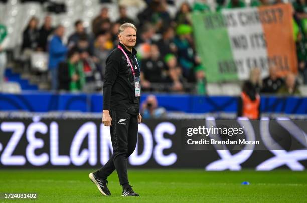 Paris , France - 14 October 2023; New Zealand assistant coach Joe Schmidt before the 2023 Rugby World Cup quarter-final match between Ireland and New...