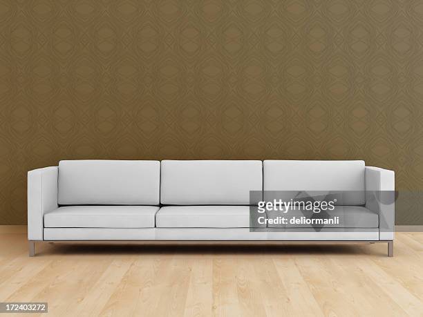 white modern sofa (xxl) - white leather stock pictures, royalty-free photos & images