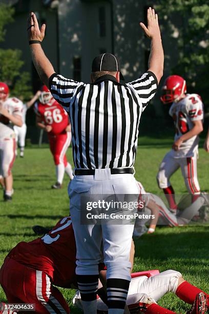 touchdown - touchdown endzone stock pictures, royalty-free photos & images