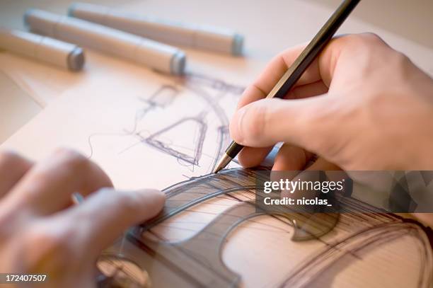 designer industriale scribbling - designer industriale foto e immagini stock