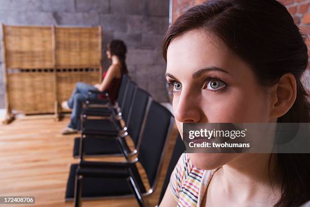 waiting room - twohumans stock pictures, royalty-free photos & images