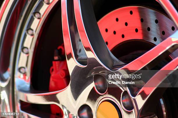 chrome rim - hot rod car stock pictures, royalty-free photos & images