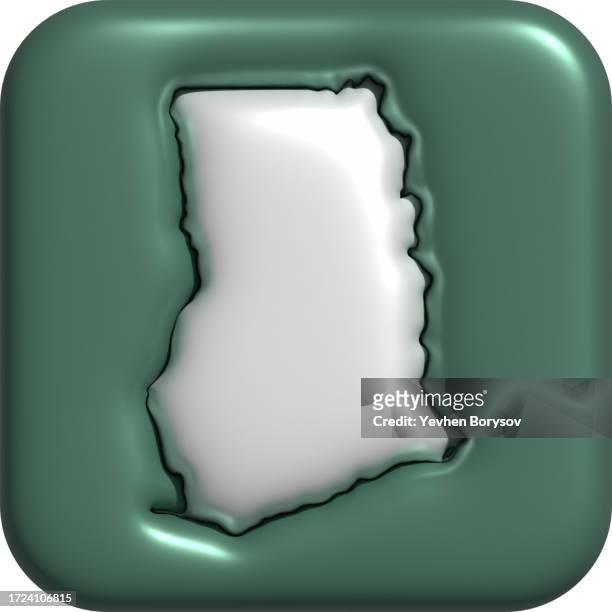 icon of ghana map with borders - ghana culture stock pictures, royalty-free photos & images