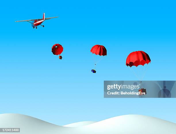 christmas delivery xl - parachute stock pictures, royalty-free photos & images