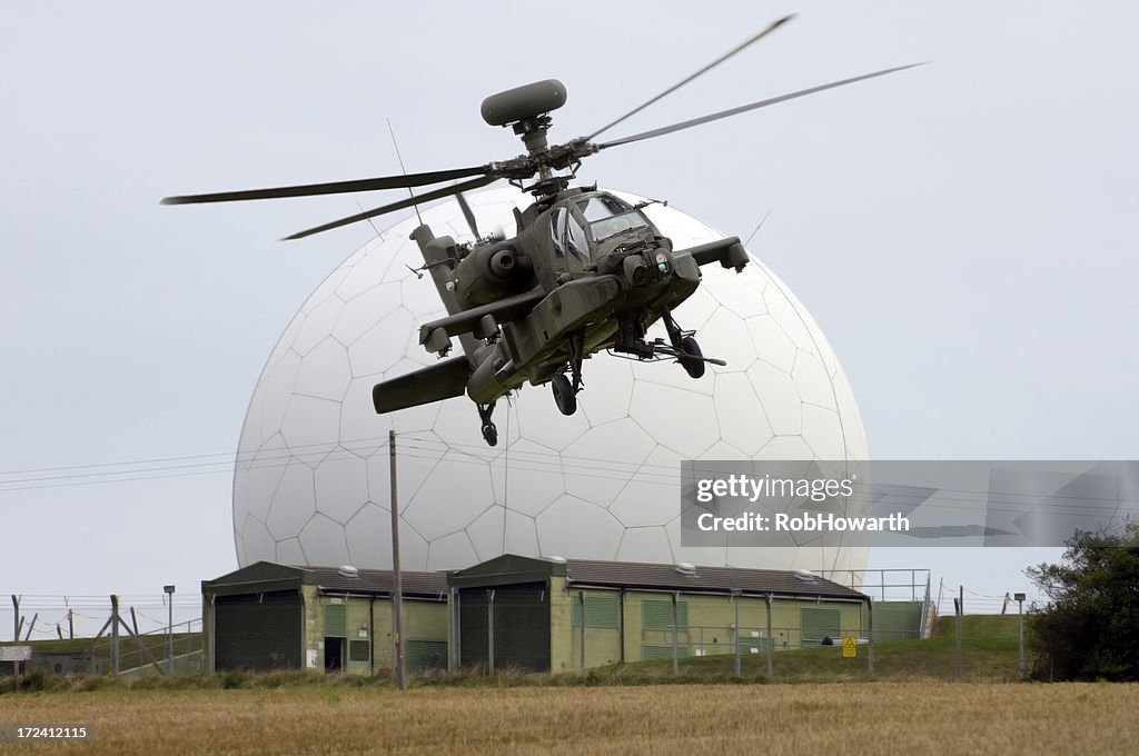 Helicopter and Radar dome