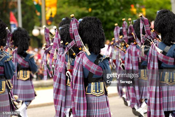 dudelsackspielern-band - bagpipes stock-fotos und bilder