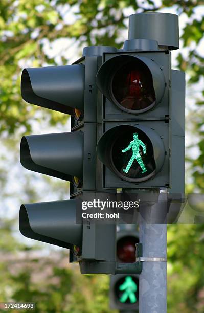 go - walk - pedestrian signal stock pictures, royalty-free photos & images