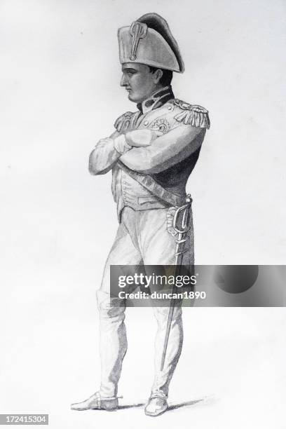 napolean bonaparte - french army stock illustrations