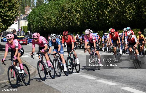 Daniel Mclay of The United Kingdom and Team Arkéa Samsic, Tom Scully of New Zealand, Arnaud Demare of France and Team Arkéa Samsic and Team EF...