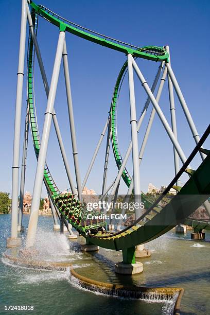 rollercoaster - orlando florida stock pictures, royalty-free photos & images