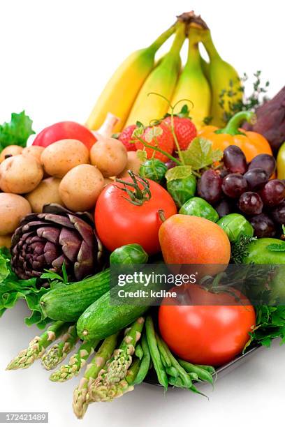 fresh fruits & vegetables - bunch of fruits stock pictures, royalty-free photos & images